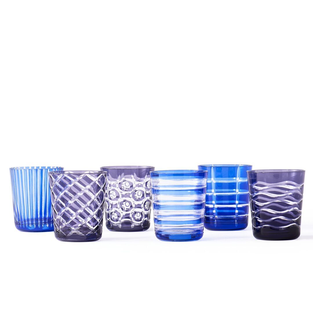 Pols Potten Trinkgläser Kobalt im 6er Set von Pols Potten Multi-Colour