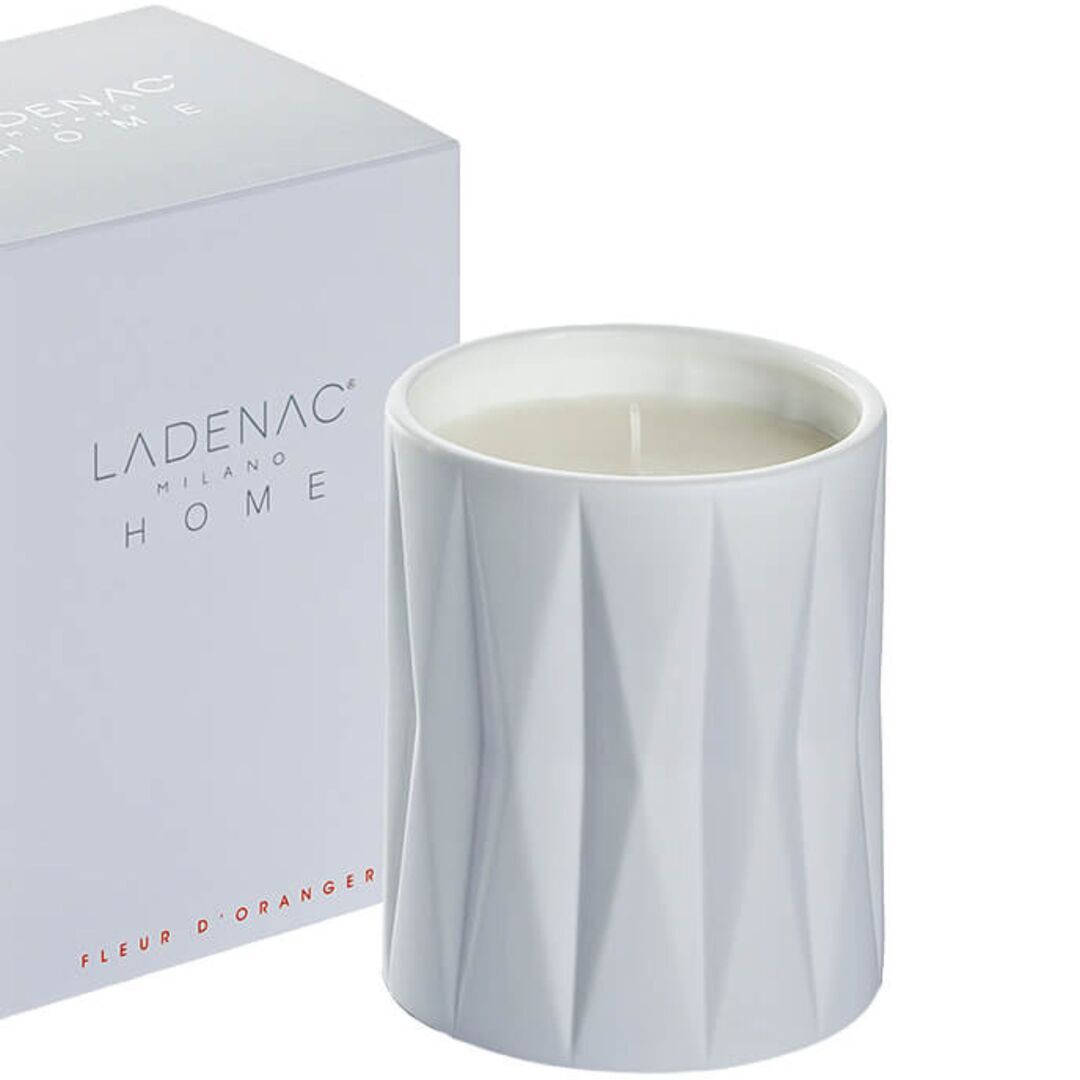 LADENAC Milano Duftkerze Origami von Ladenac White, Fleur d'Oranger