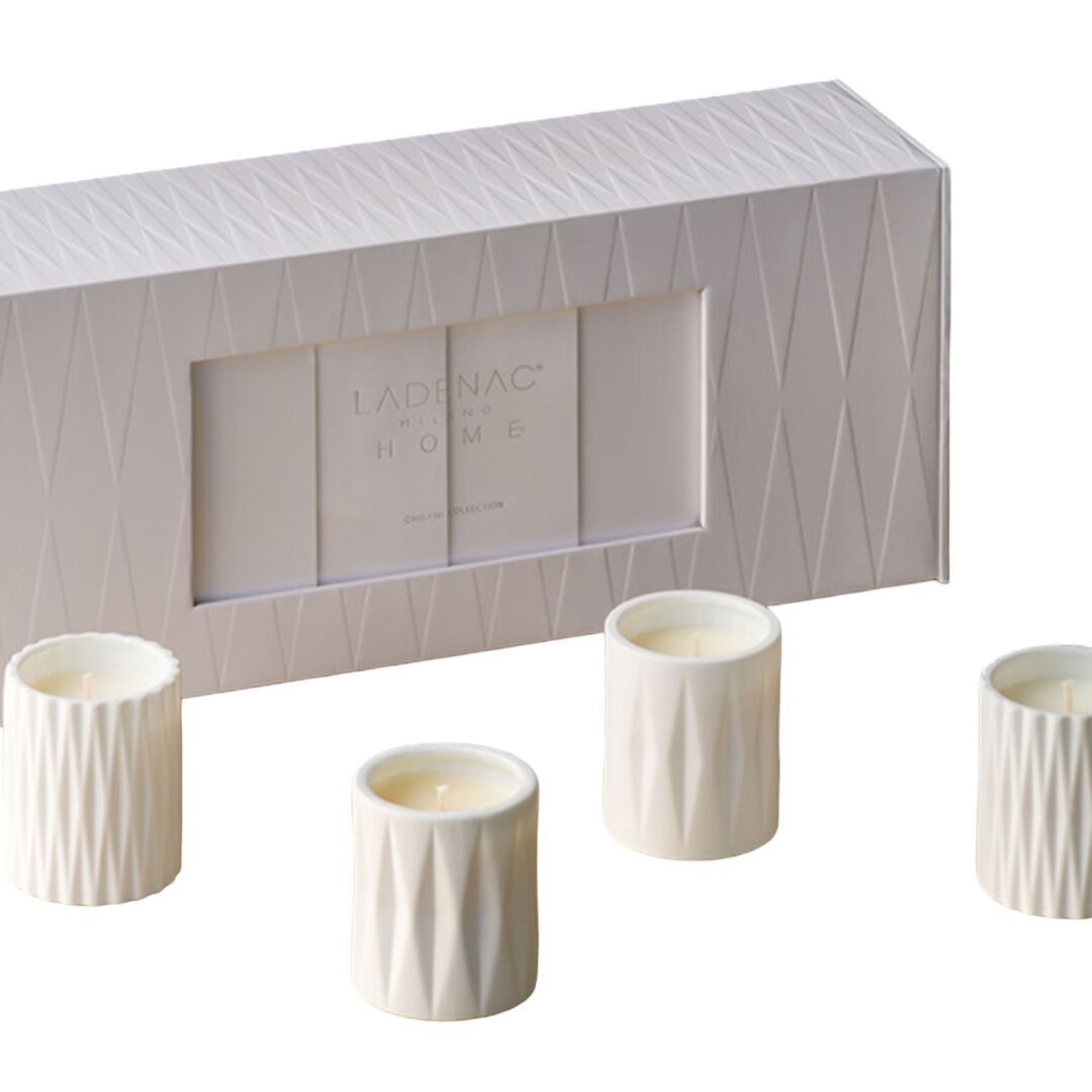 LADENAC Milano Duftkerzen Set Origami von Ladenac White