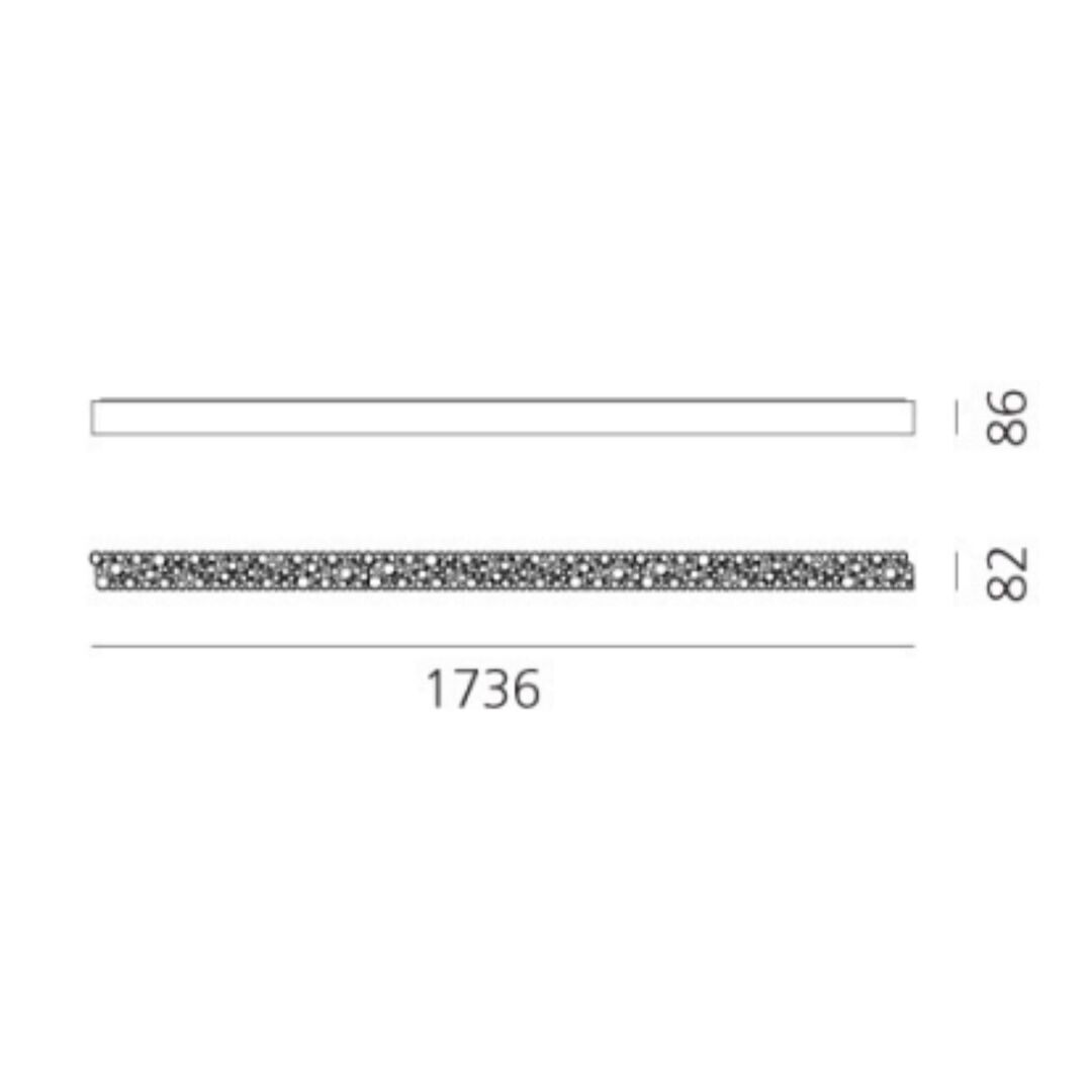 Artemide Deckenleuchte Calipso Linear System von Artemide APP Kompatibel, L: 173 cm-1