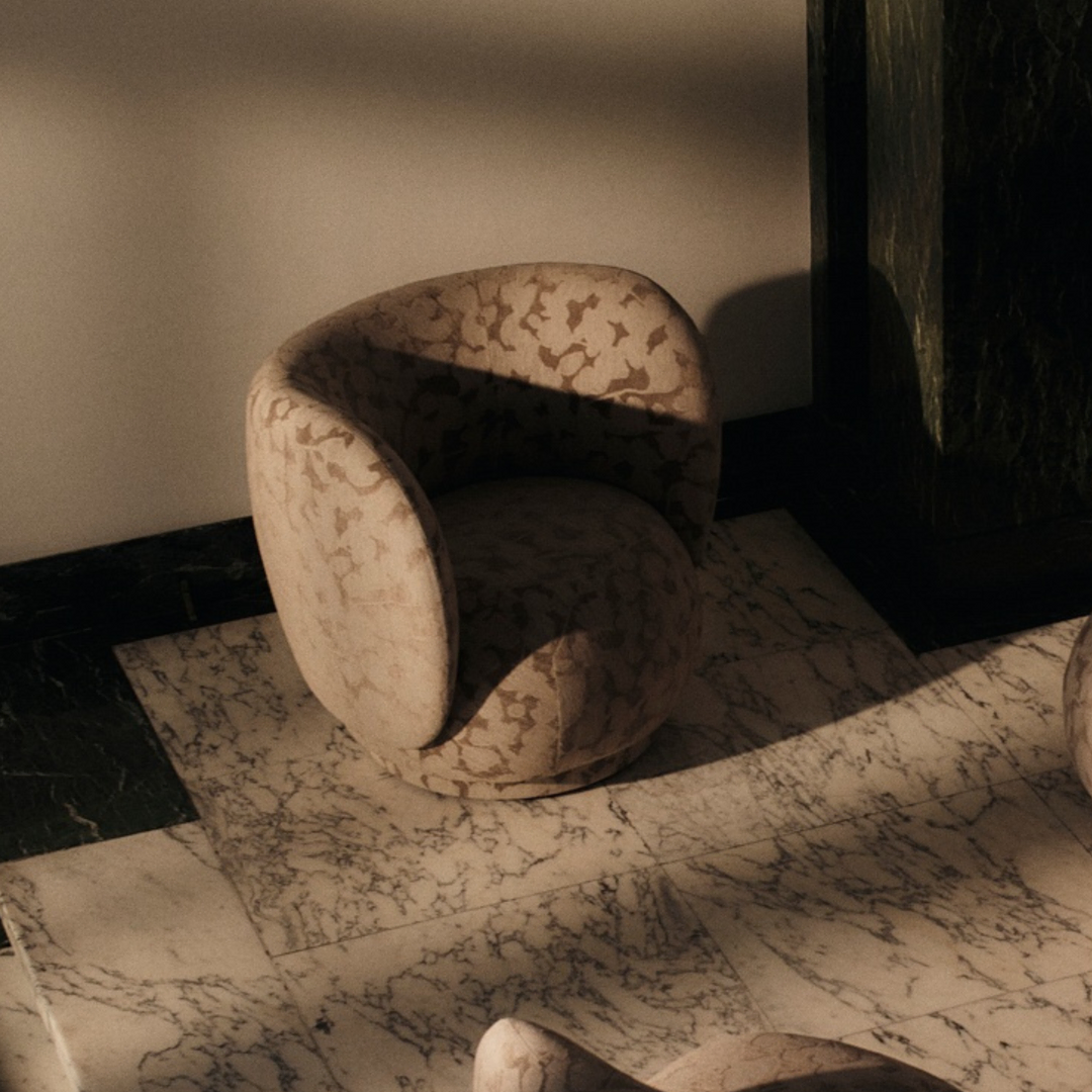 Ferm Living Rico Lounge Chair - Swivel - Cilla Taupe