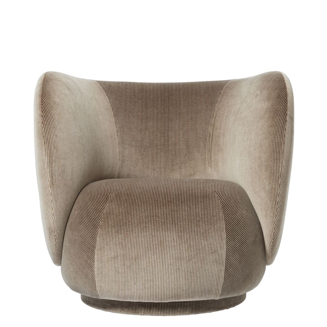 Lounge Chair Rico Swivel Devoré Velvet von Ferm Living
