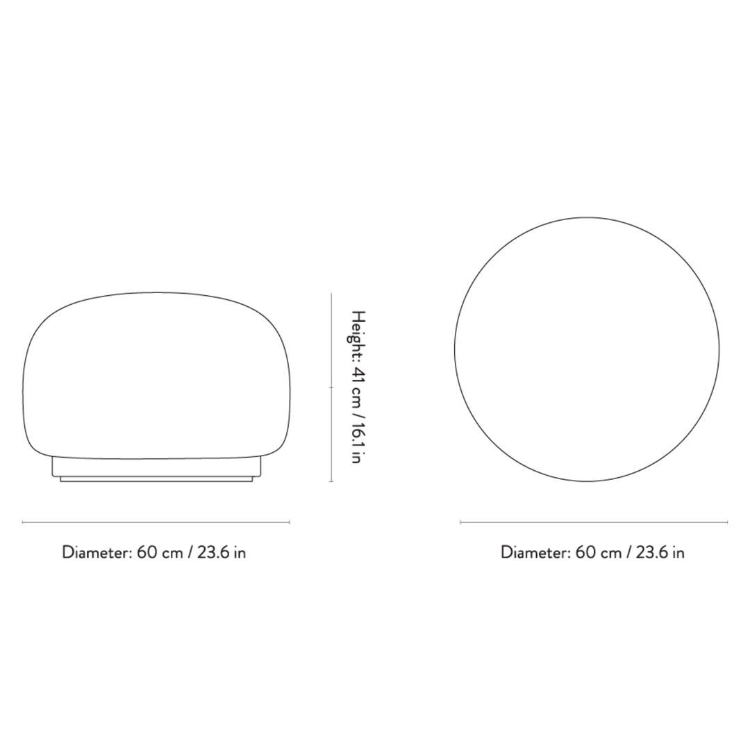 Ferm Living Rico Pouf - Devoré Velvet Blush