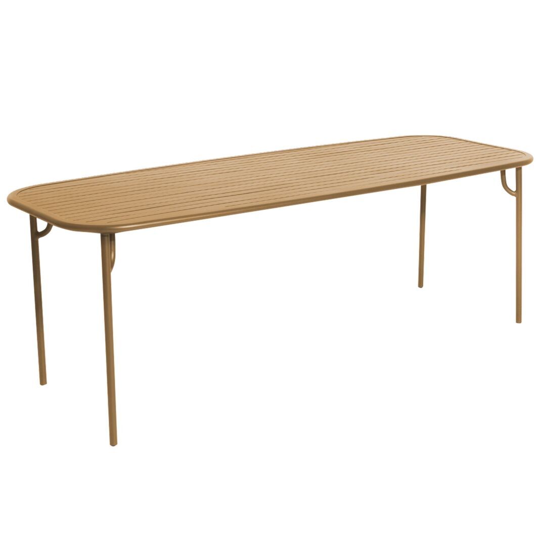 Petite Friture Rechteckiger Lamellen Tisch Week-End von Petite Friture  Large, Gold