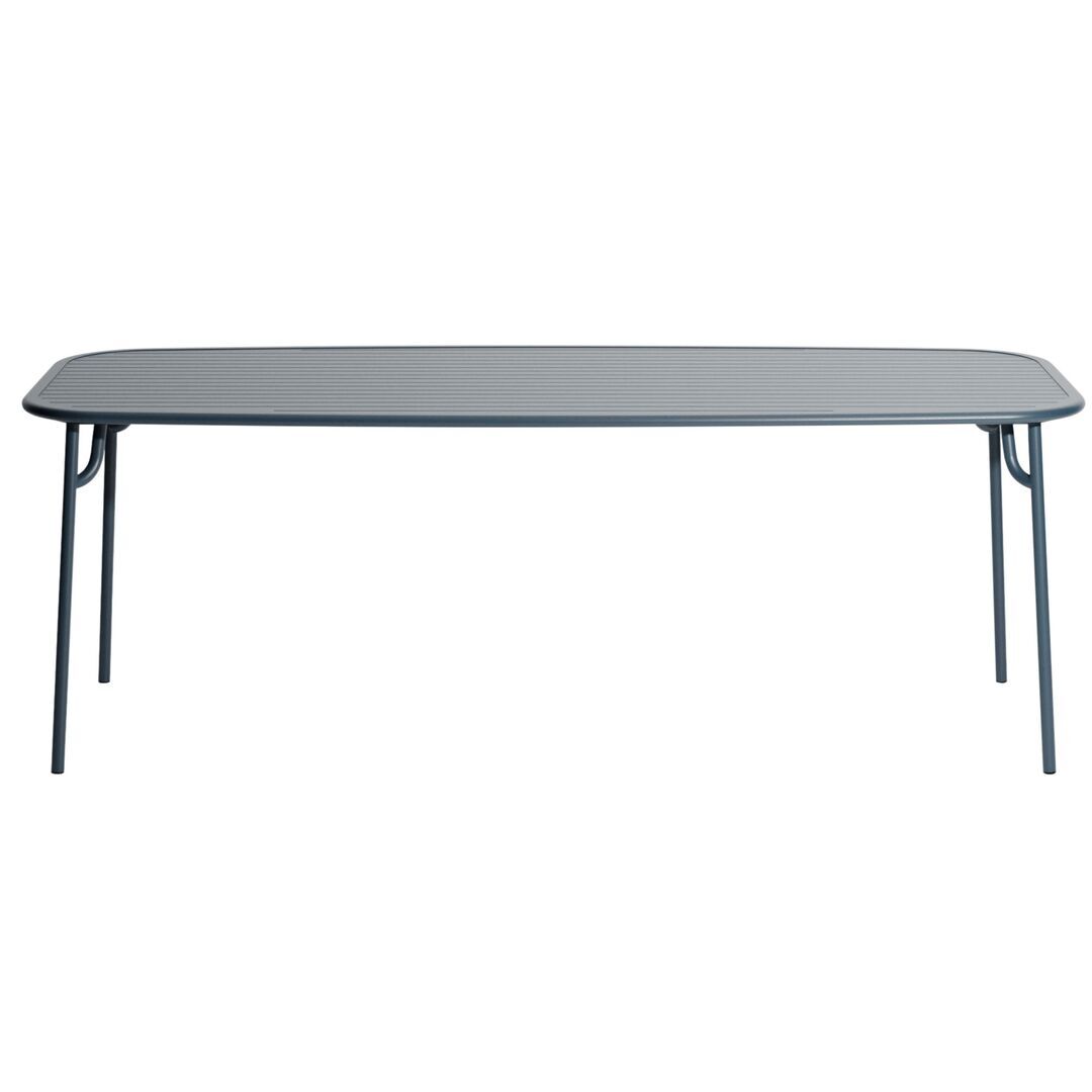 Petite Friture Rechteckiger Lamellen Tisch Week-End von Petite Friture  Large, Grey Blue