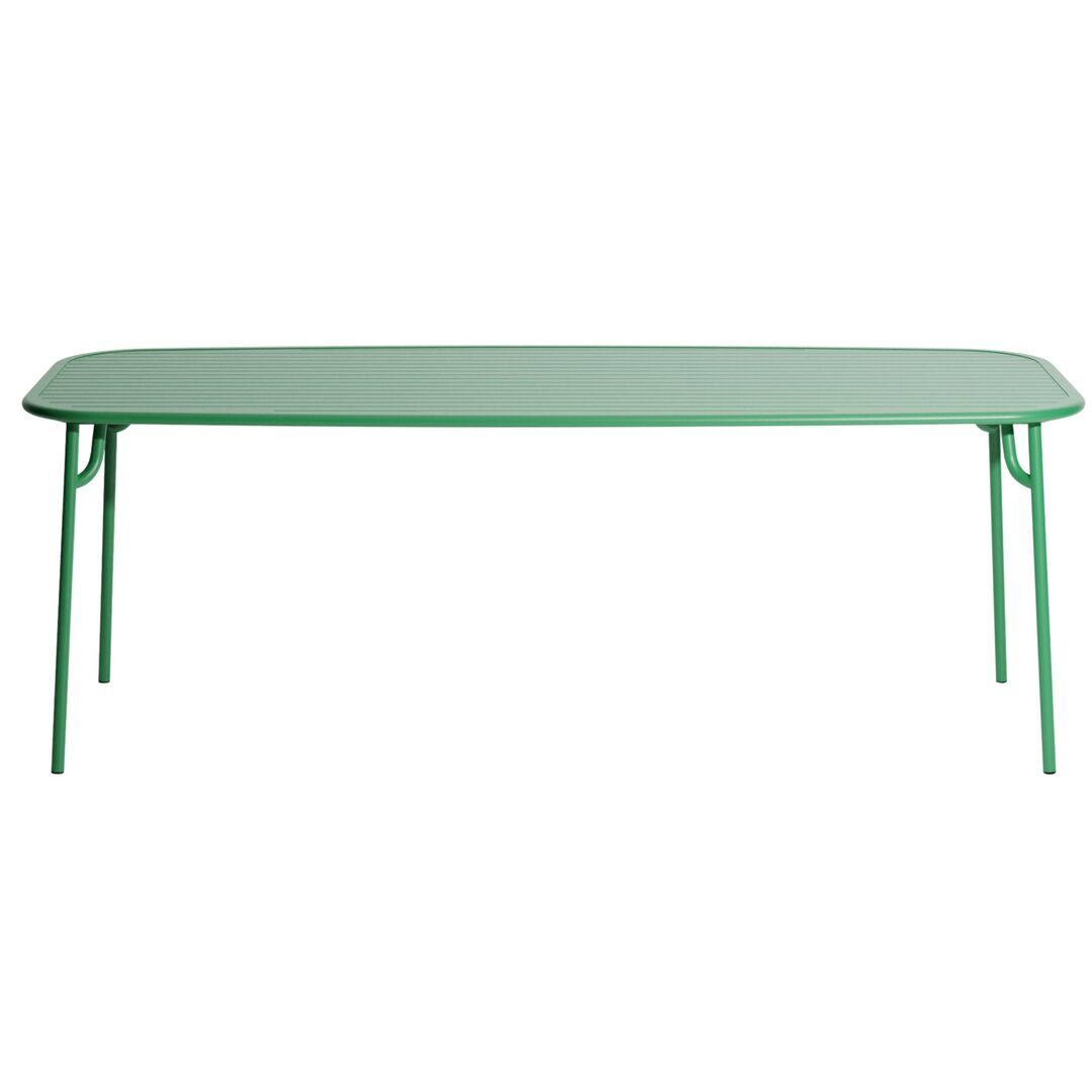 Petite Friture Rechteckiger Lamellen Tisch Week-End von Petite Friture  Large, Mint green