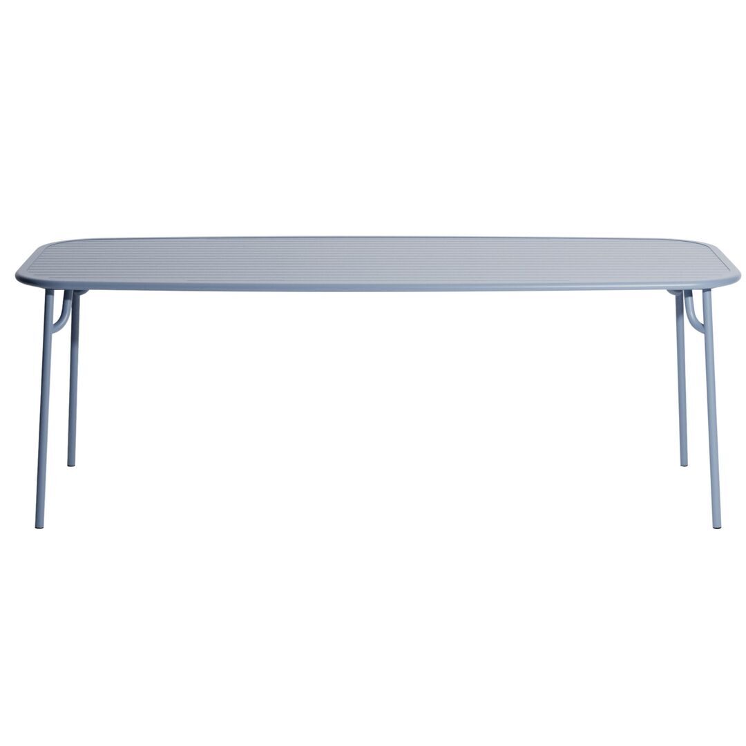 Petite Friture Rechteckiger Lamellen Tisch Week-End von Petite Friture  Large, Pigeon Blue