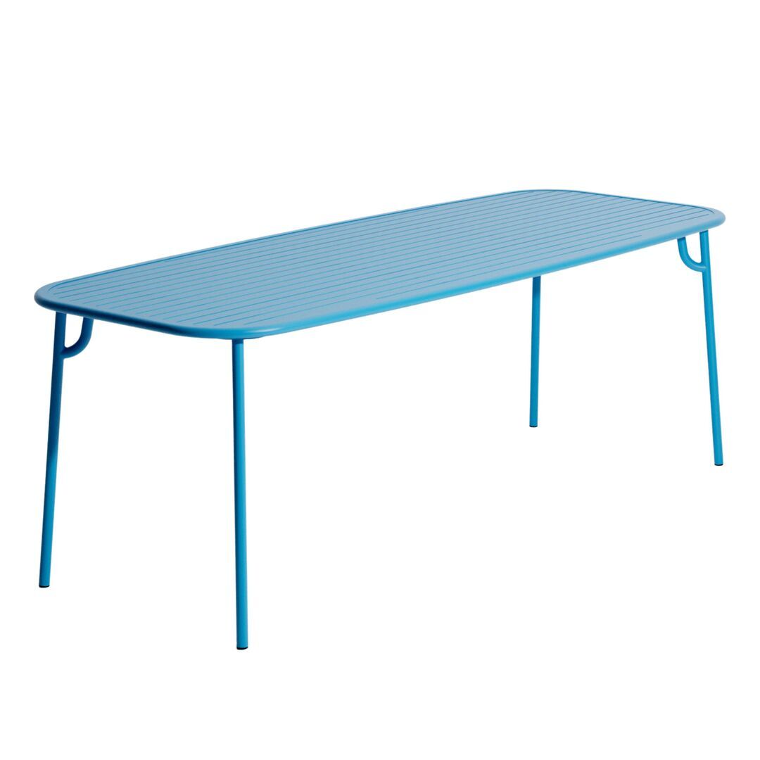 Petite Friture Rechteckiger Lamellen Tisch Week-End von Petite Friture  Large, Sky blue