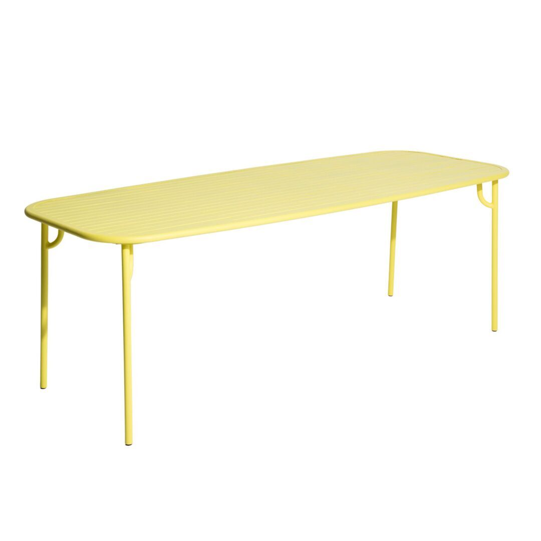 Petite Friture Rechteckiger Lamellen Tisch Week-End von Petite Friture  Large, Yellow