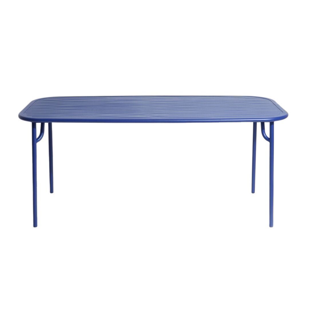 Petite Friture Rechteckiger Lamellen Tisch Week-End von Petite Friture  Medium , Blue