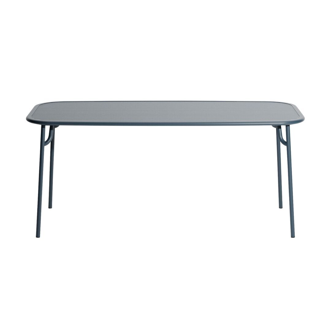 Petite Friture Rechteckiger Lamellen Tisch Week-End von Petite Friture  Medium , Grey Blue