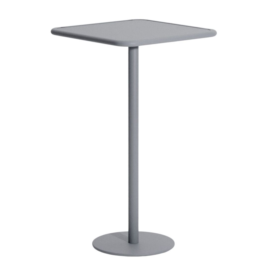 Petite Friture Hoher Quadratischer Tisch Week-end von Petite Friture Stone grey