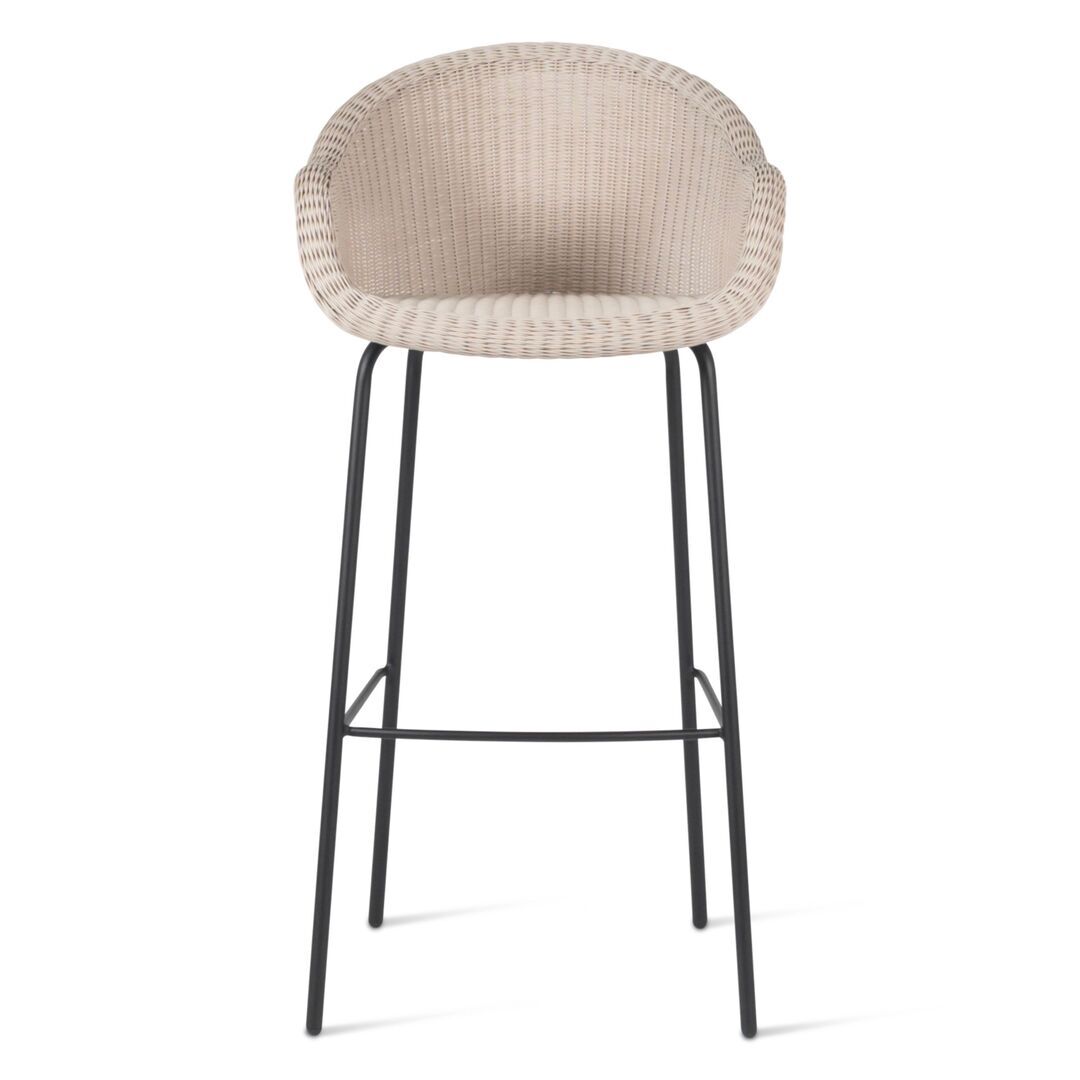 Vincent Sheppard Vincent Sheppard Edgard Bar Stool Teak Alte Spitze, Stahl A