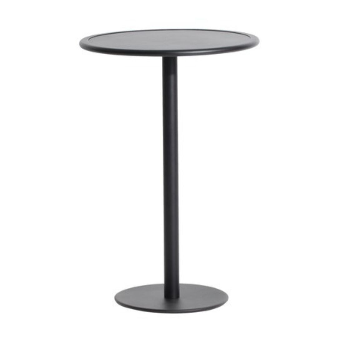Petite Friture Hoher Runder Tisch Week-end von Petite Friture Black