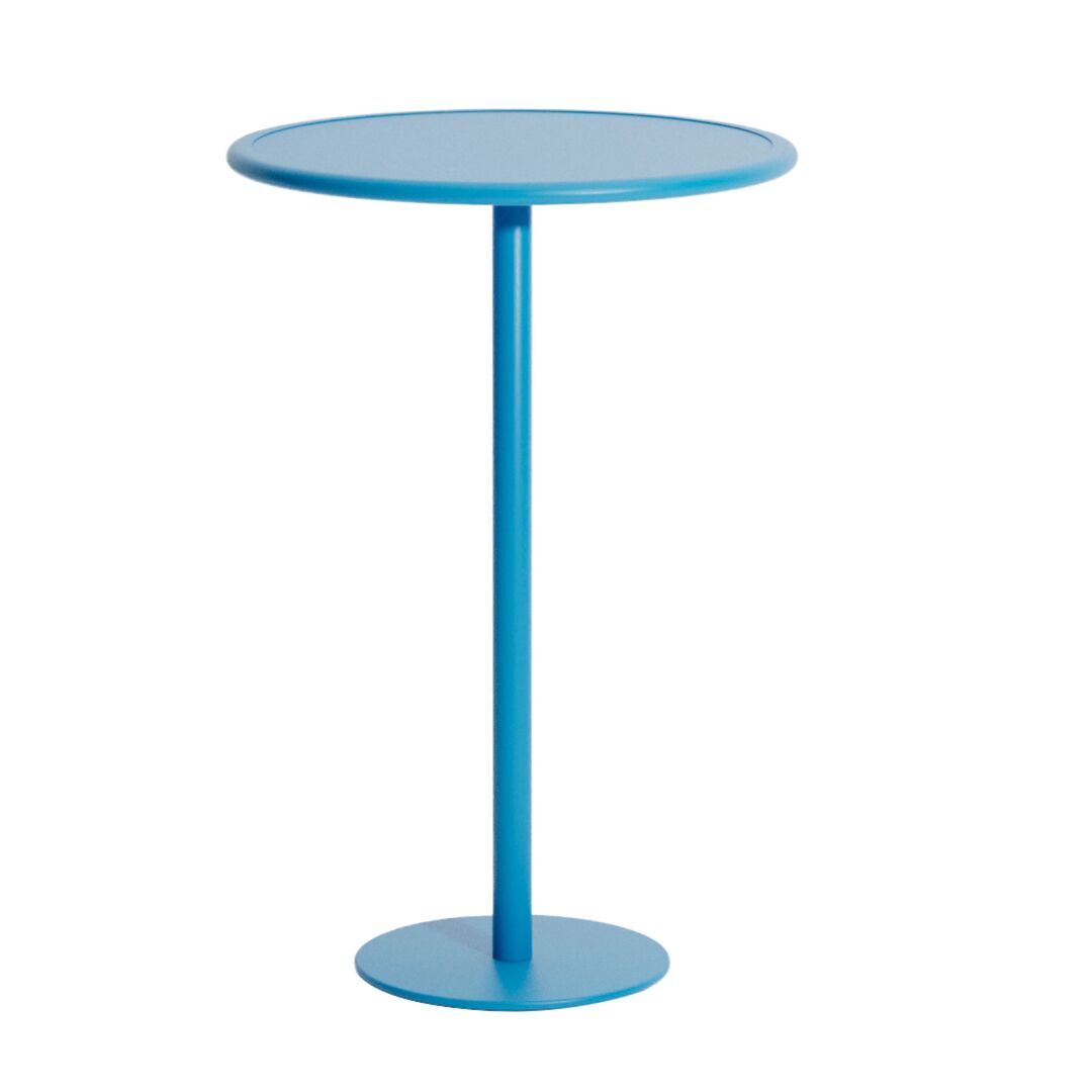 Petite Friture Hoher Runder Tisch Week-end von Petite Friture Sky blue