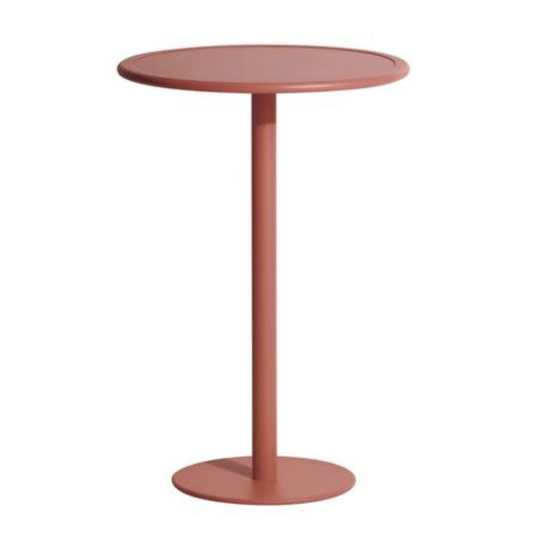 Petite Friture Hoher Runder Tisch Week-end von Petite Friture Terracotta