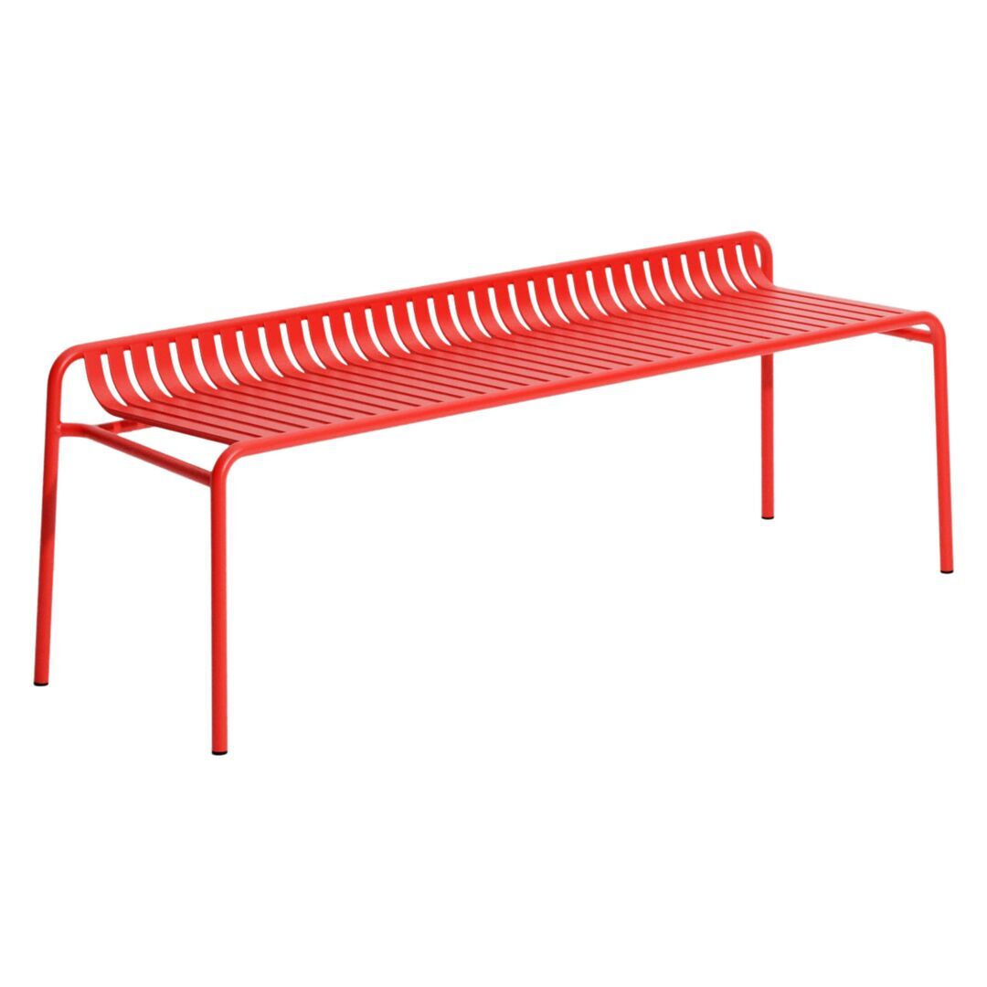 Petite Friture Gartenbank ohne Rückenlehne Week-end von Petite Friture Red