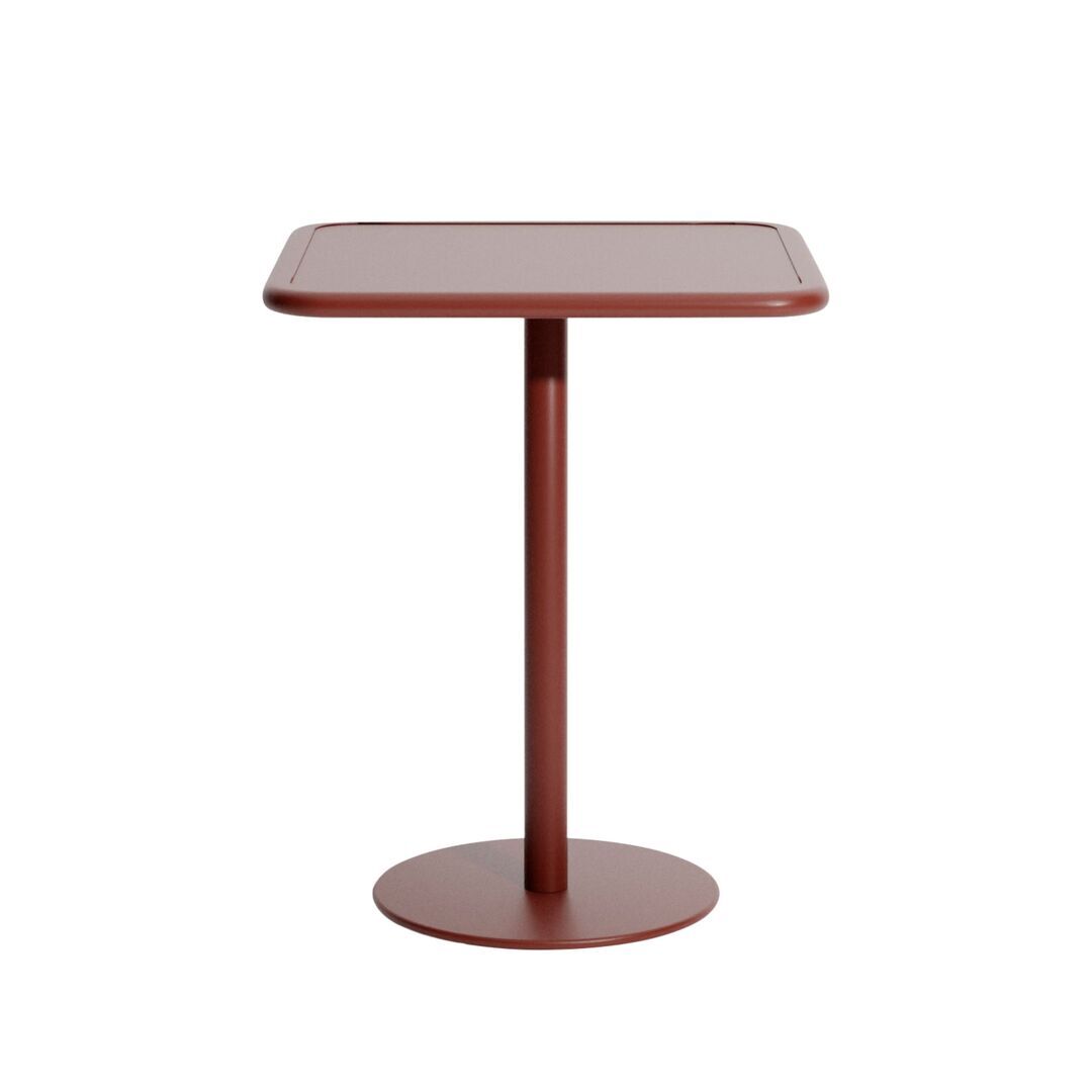 Petite Friture Esstisch Quadratisch Week-end von Petite Friture Brown red