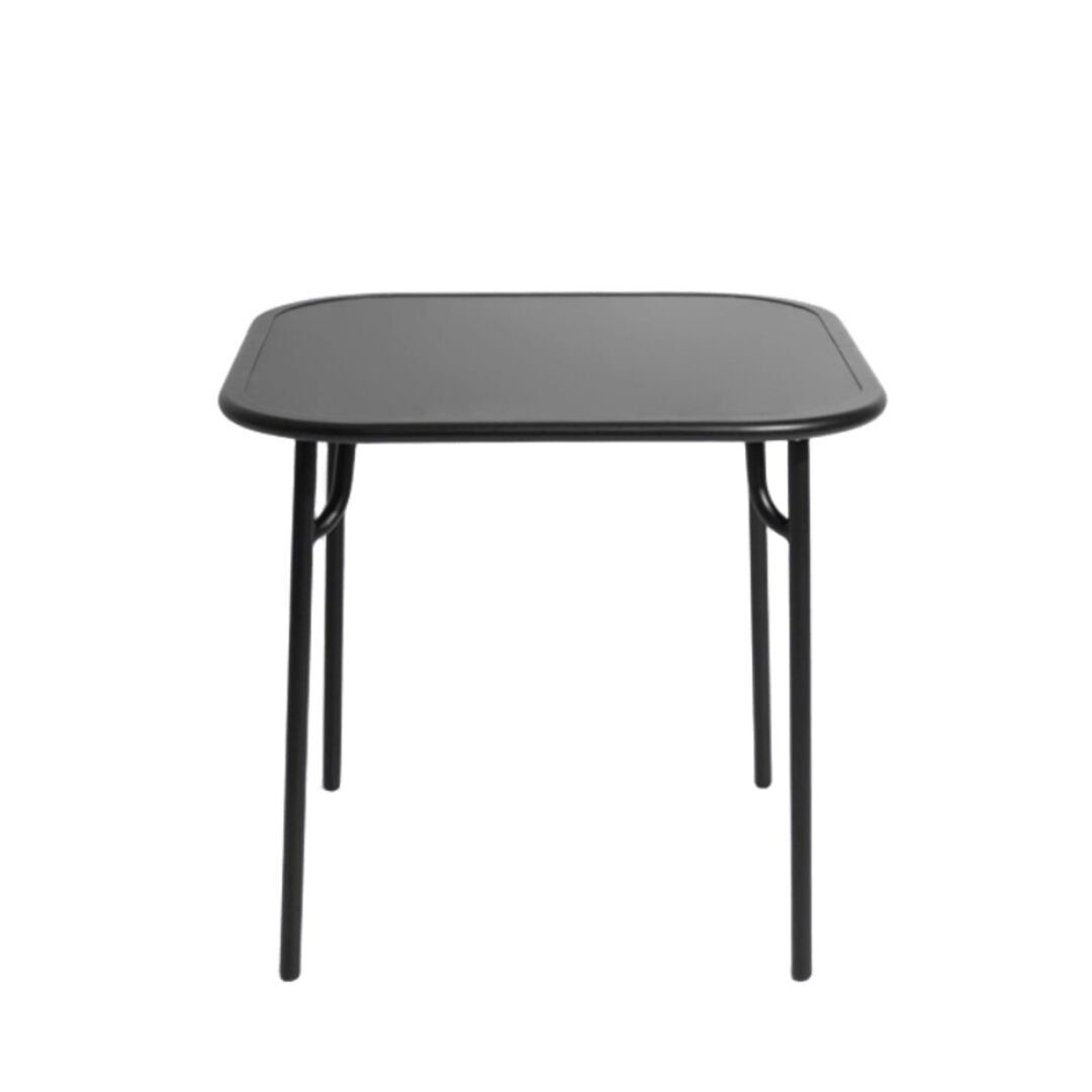 Petite Friture Quadratischer Tisch Einfach Week-End von Petite Friture  Black