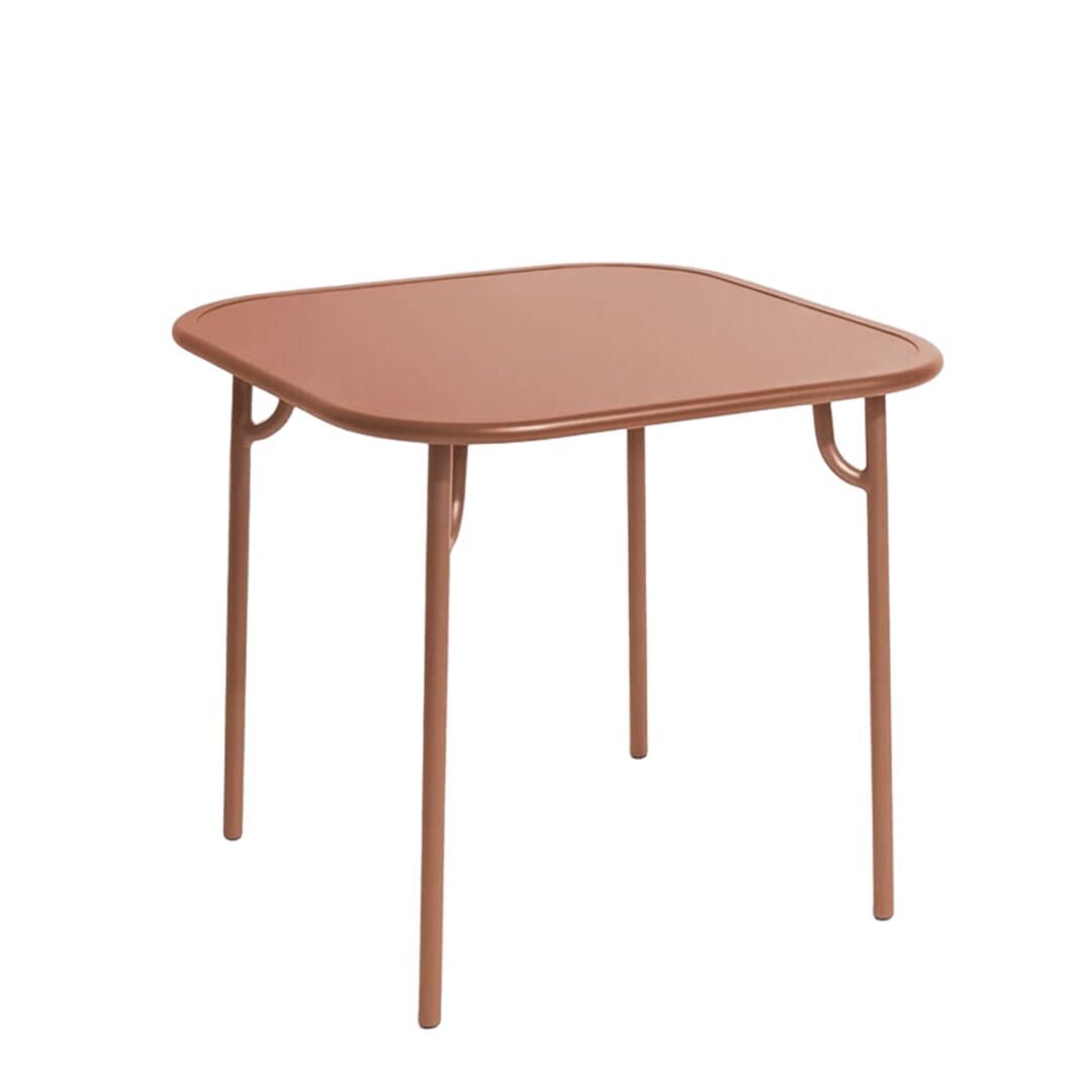 Petite Friture Quadratischer Tisch Einfach Week-End von Petite Friture  Terracotta