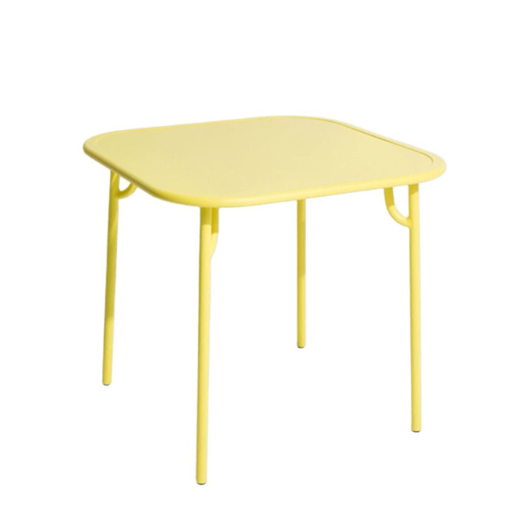 Petite Friture Quadratischer Tisch Einfach Week-End von Petite Friture  Yellow