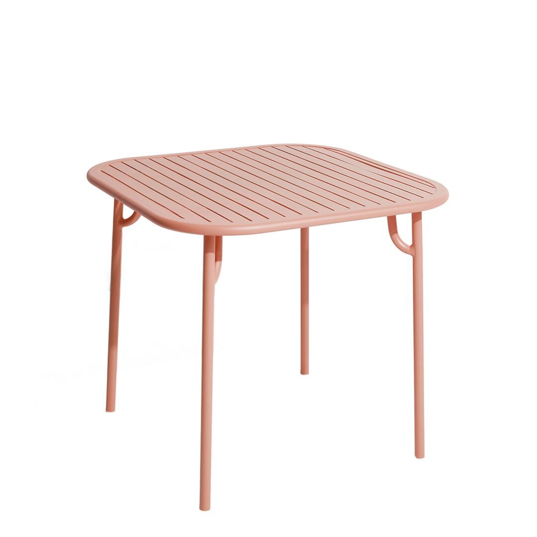 Petite Friture Quadratischer Lamellentisch Week-End von Petite Friture Blush