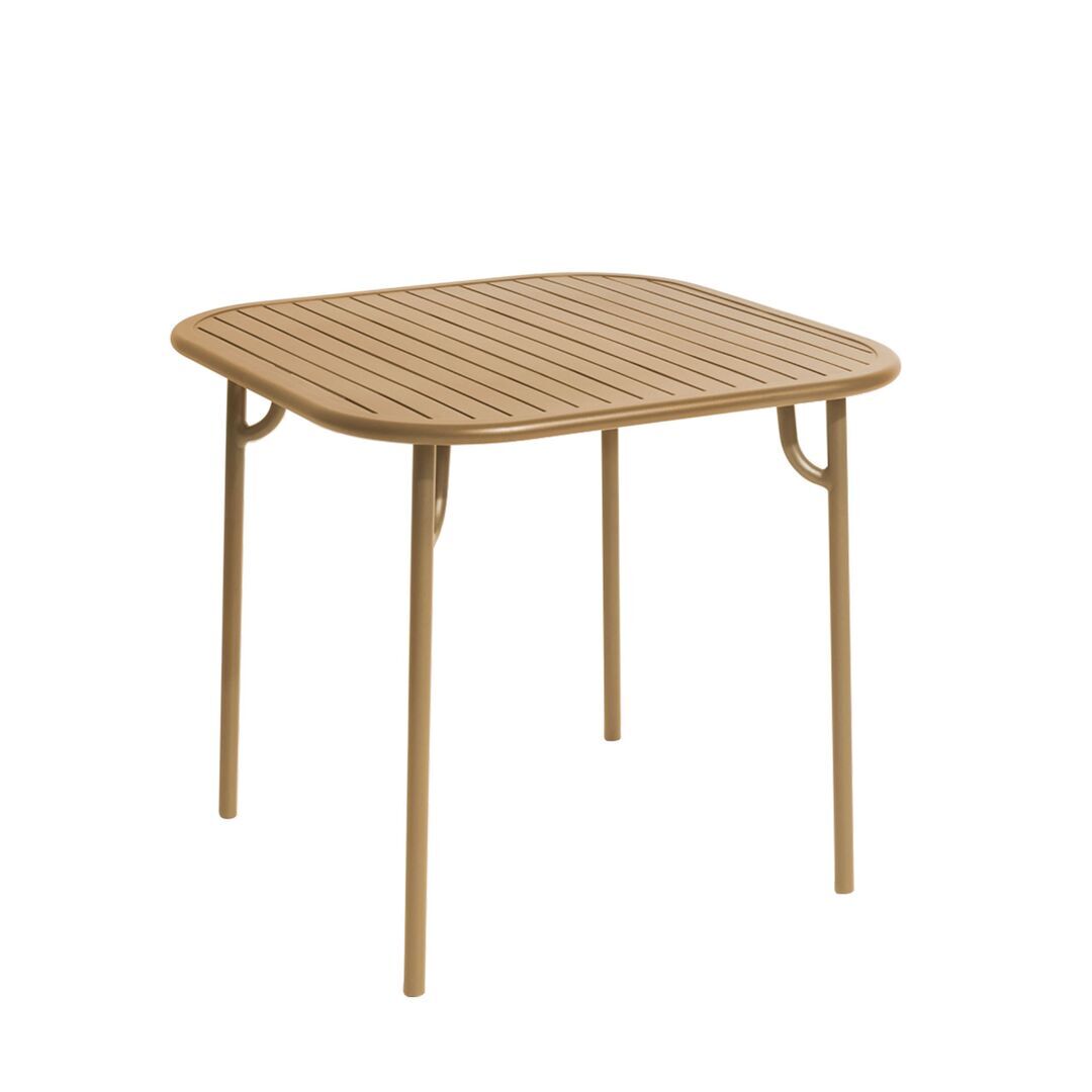 Petite Friture Quadratischer Lamellentisch Week-End von Petite Friture Gold