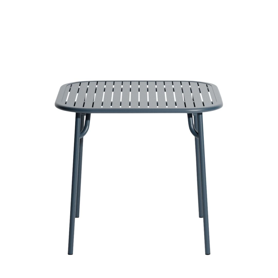 Petite Friture Quadratischer Lamellentisch Week-End von Petite Friture Grey Blue