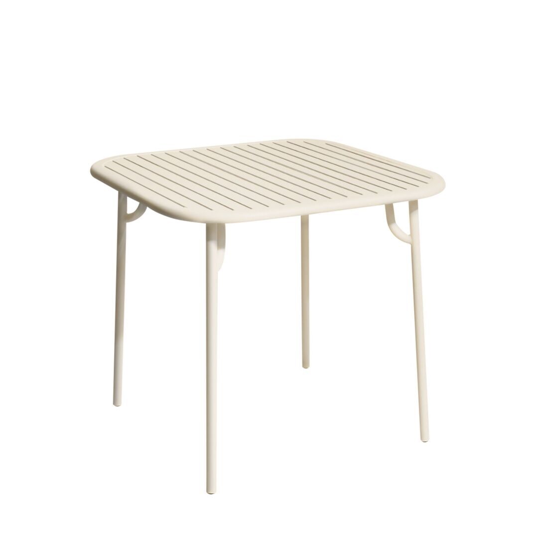 Petite Friture Quadratischer Lamellentisch Week-End von Petite Friture Ivory