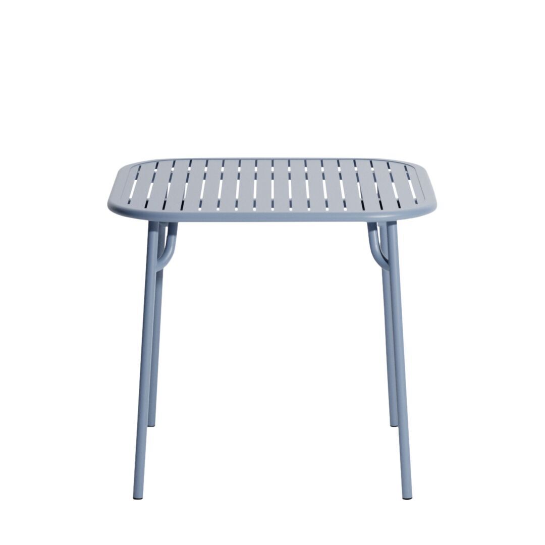 Petite Friture Quadratischer Lamellentisch Week-End von Petite Friture Pigeon Blue