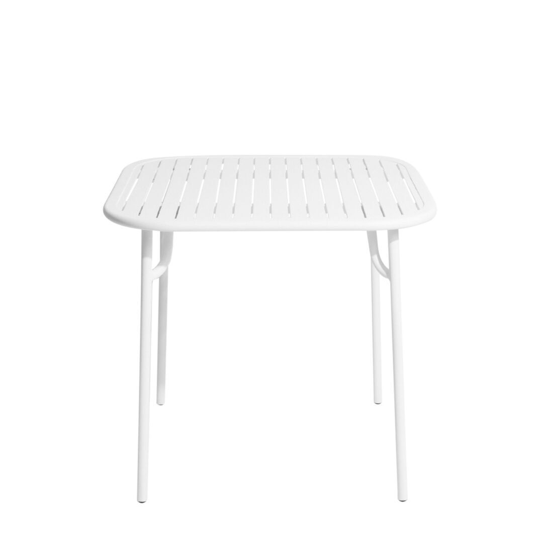 Petite Friture Quadratischer Lamellentisch Week-End von Petite Friture White