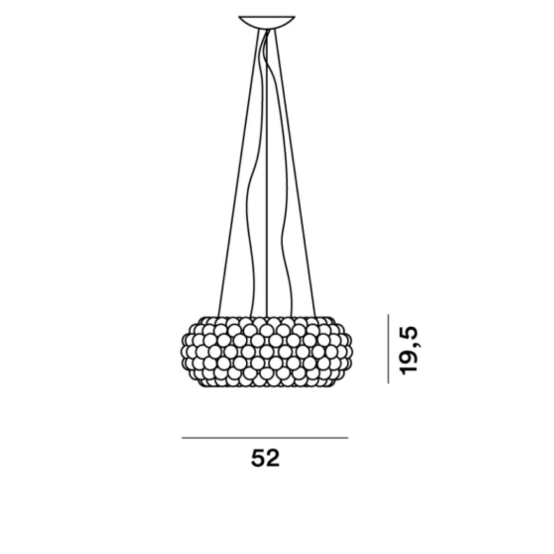Foscarini Pendelleuchte Caboche Plus von Foscarini Bluetooth - Casambi App, Transparent, Mittel-1