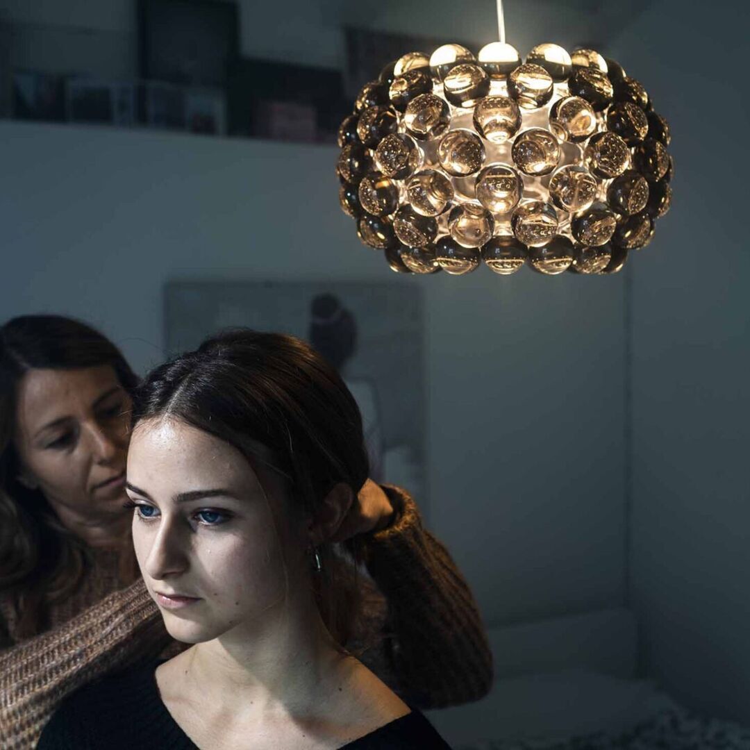 Foscarini Pendelleuchte Caboche Plus von Foscarini Bluetooth - Casambi App, Grau, Mittel-1