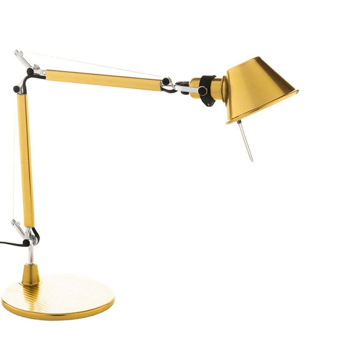 Artemide Tischleuchte Tolomeo Micro mit Fuß von Artemide Gold