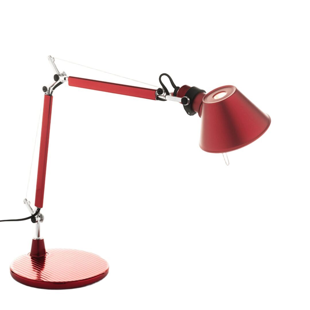 Artemide Tischleuchte Tolomeo Micro mit Fuß von Artemide Rot