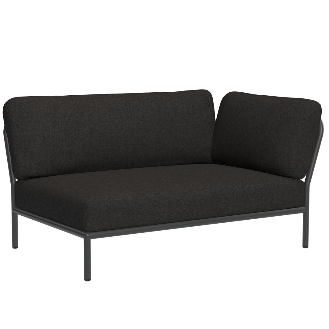Houe Level Corner von Houe Dark Grey 51, Russgrau 57 - Sunbrella Natté, Armlehne rechts