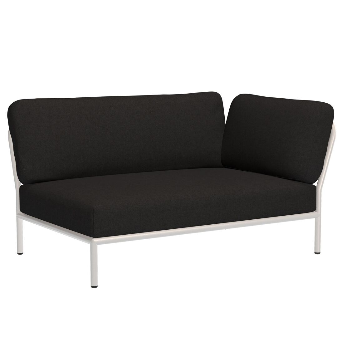 Houe Level Corner von Houe Muted White 43, Char 68 - Sunbrella Heritage, Armlehne rechts