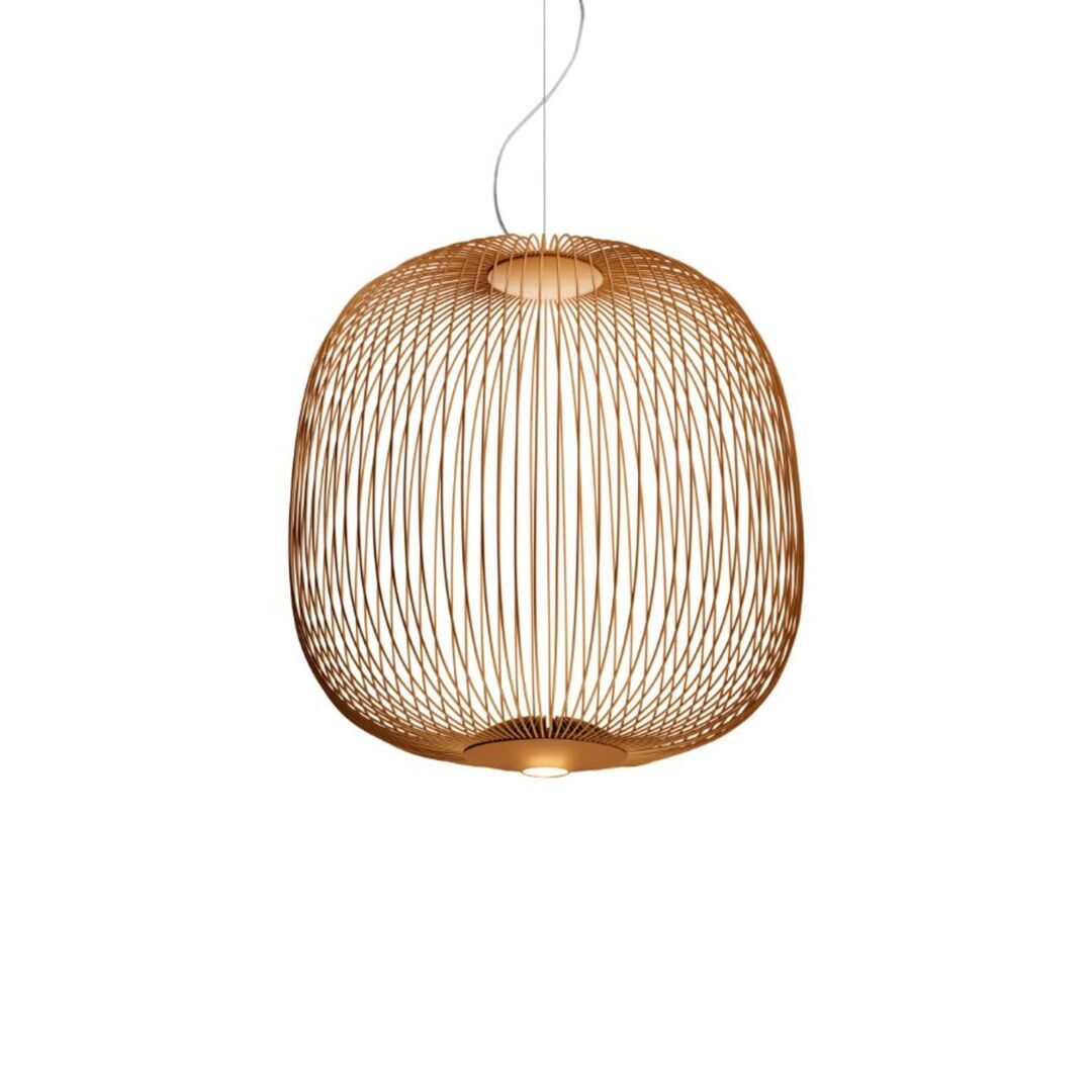 Foscarini  Pendelleuchte Spokes 2 von Foscarini Bluetooth - Casambi App, Kupfer, Klein