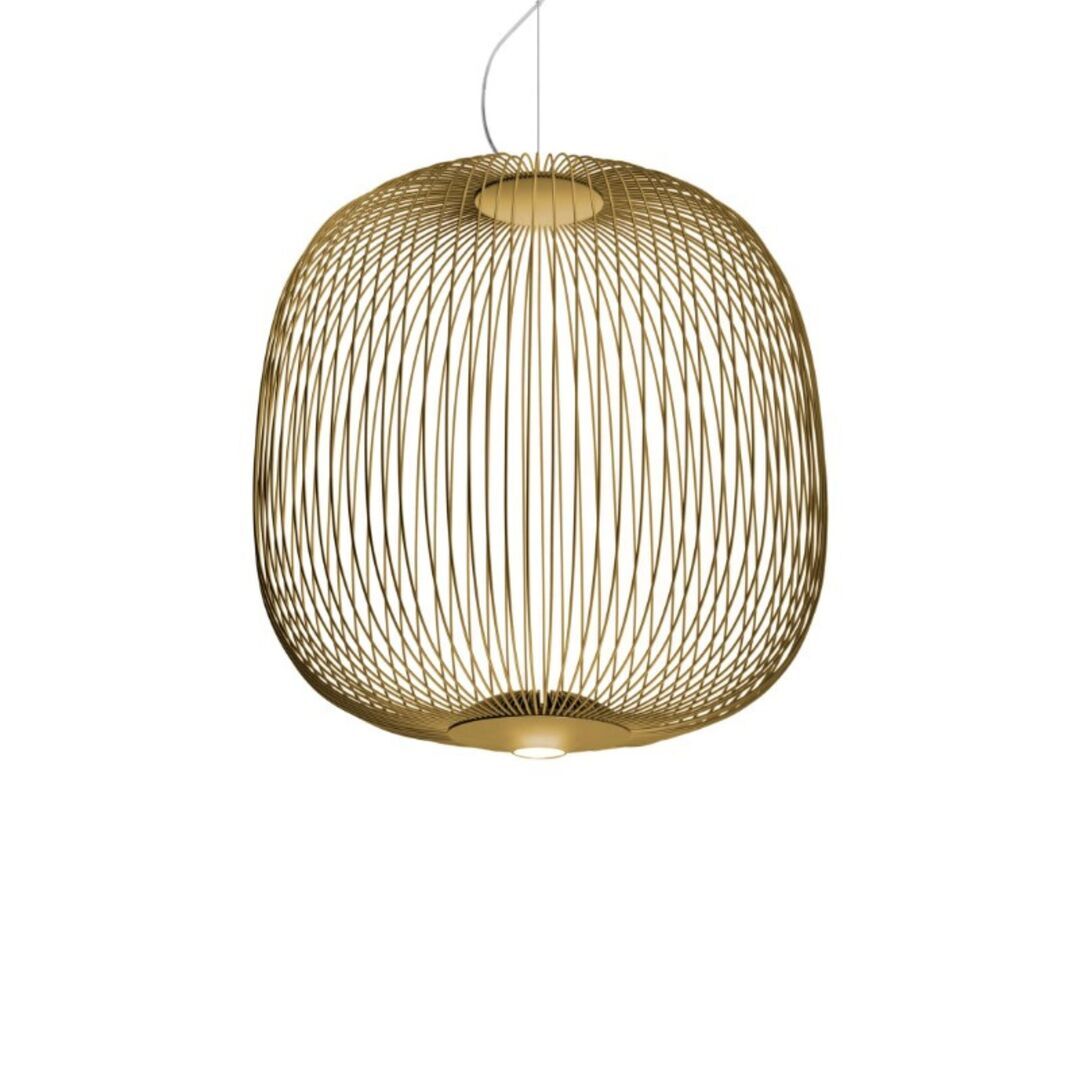 Foscarini  Pendelleuchte Spokes 2 von Foscarini Bluetooth - Casambi App, Gold, Mittel