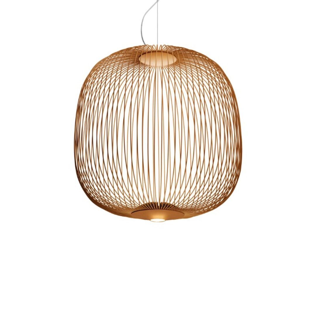 Foscarini  Pendelleuchte Spokes 2 von Foscarini Bluetooth - Casambi App, Kupfer, Mittel