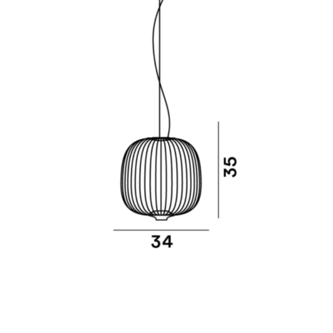 Foscarini  Pendelleuchte Spokes 2 von Foscarini Bluetooth - Casambi App, Graphit, Klein-1