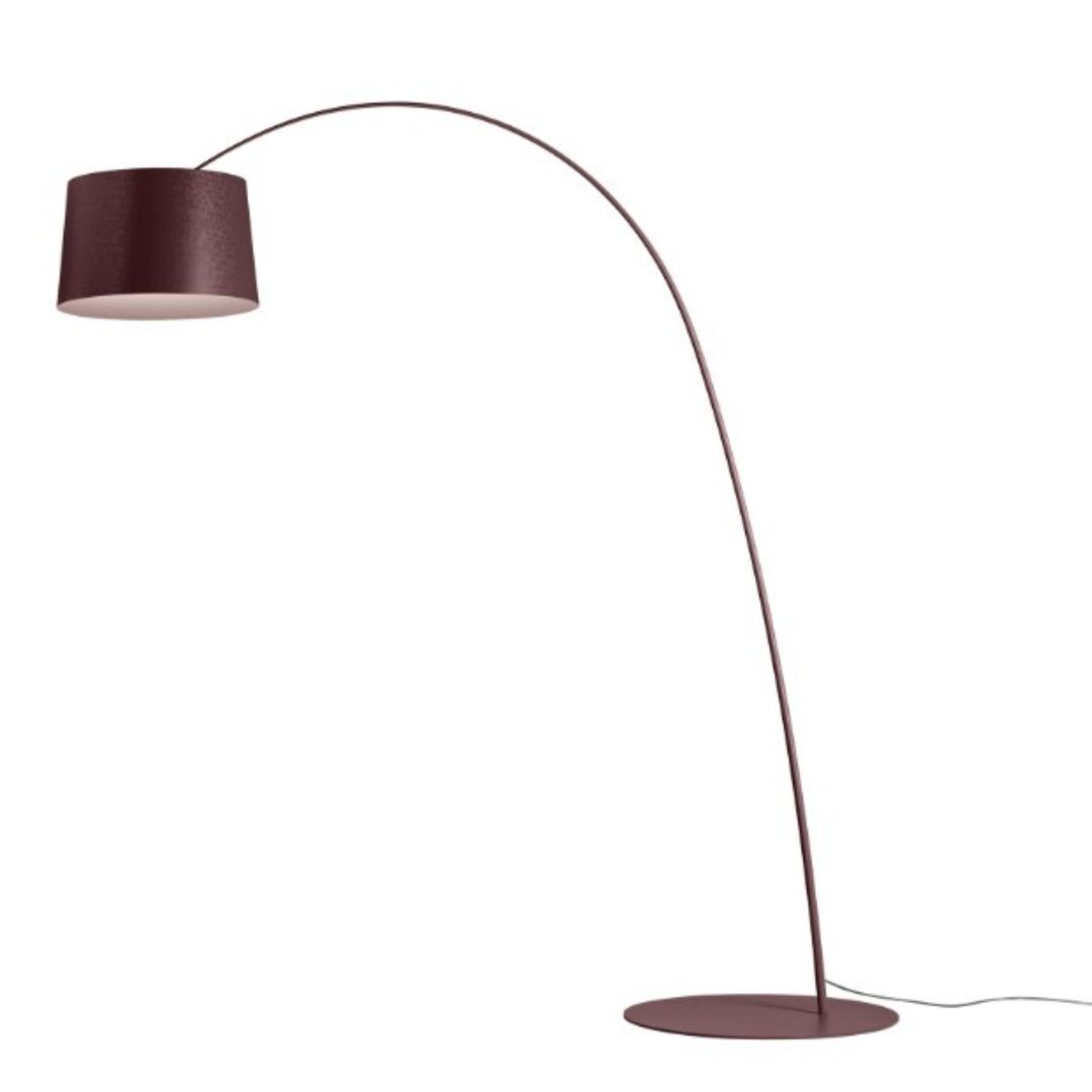 Foscarini Stehleuchte Twiggy LED von Foscarini Bluetooth - Casambi App, Burgund 