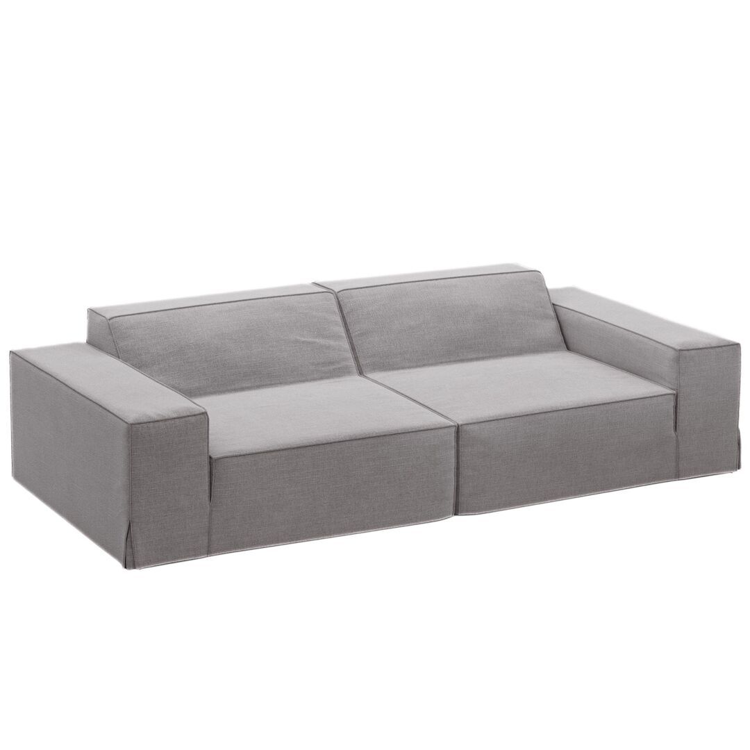 Micadoni MICADONI JODIE 3 Sitzer Sofa Lins - Warm grey