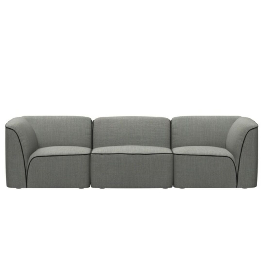 Woud 3 Sitzer Sofa Flora von Woud Dark grey 133 - Remix 3