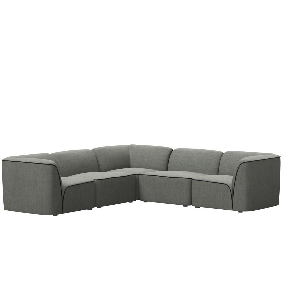 Woud Sectional Sofa 3 Flora von Woud Dark grey 133 - Remix 3