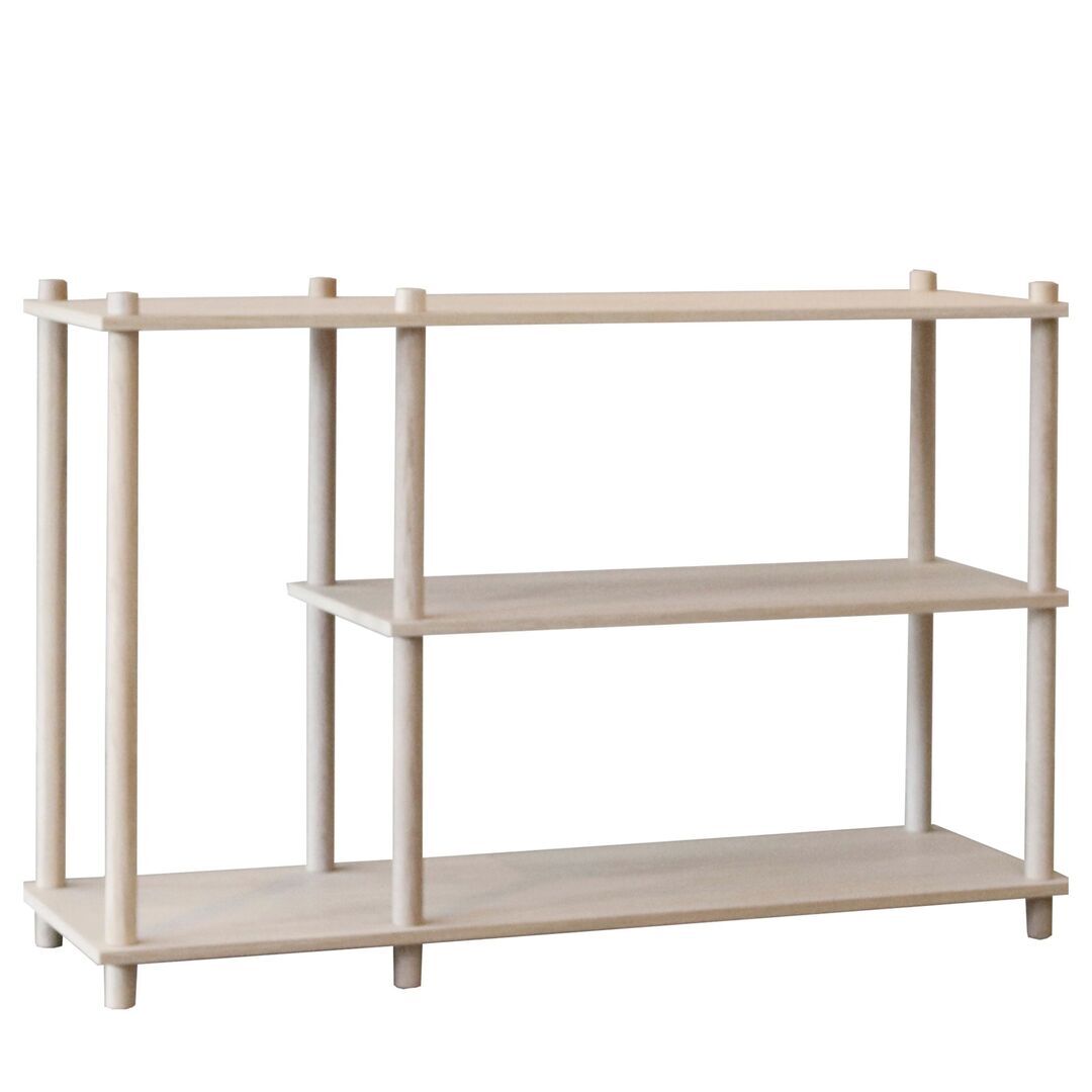 Woud Woud Elevate Shelving System 3 Weiss pigmentierte Eiche