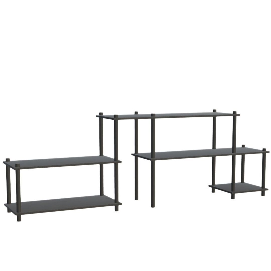 Woud Shelving System 8 Elevate von Woud Schwarz Eiche lackiert