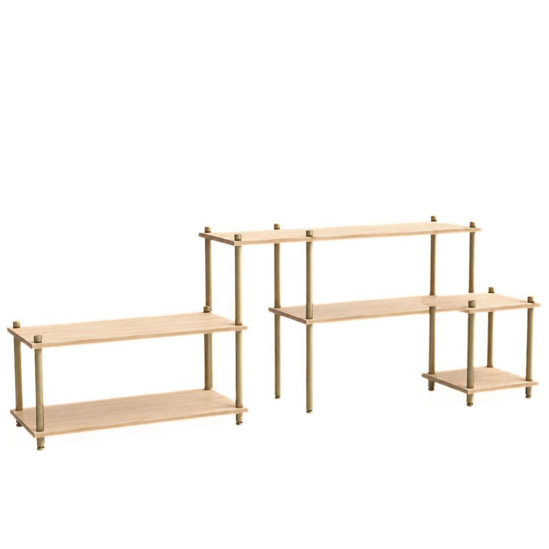 Woud Shelving System 8 Elevate von Woud Weiss pigmentierte Eiche