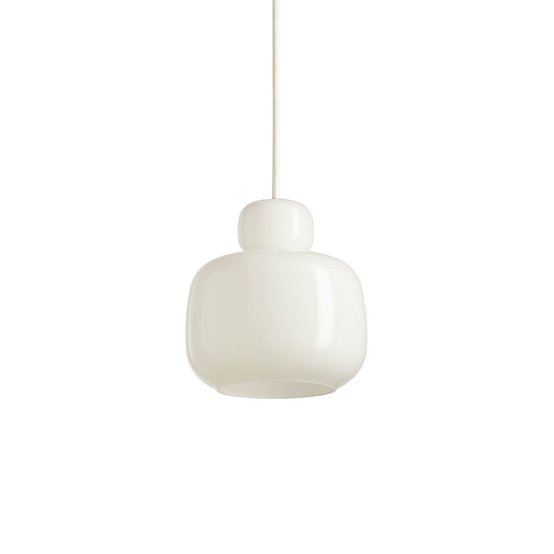 Woud Pendelleuchte Stone Glas von Woud Weiss
