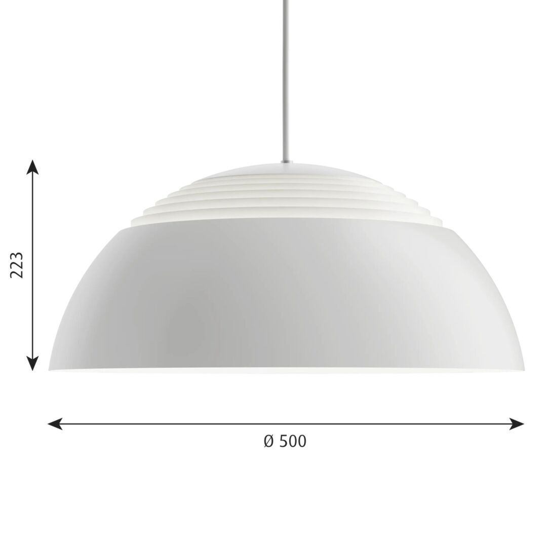 Louis Poulsen Pendelleuchte Royal von Louis Polsen Ø: 50 cm, DALI, Weiss, 2700K-1
